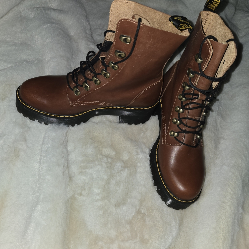 Dr. Martens Chestnut Leather Lace-Up Boots
